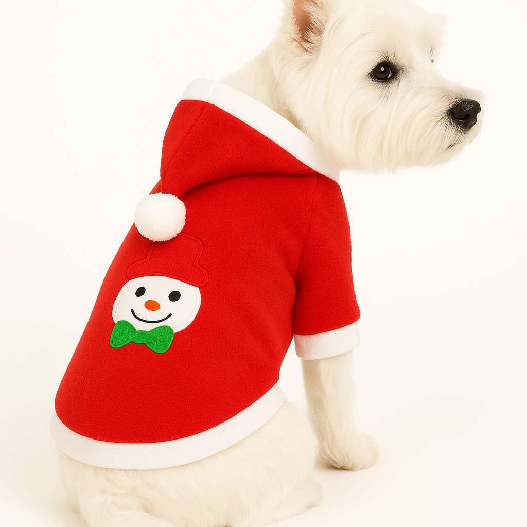 Paws & Whiskers Odelo za pse Redsnowmansweat, Crveno