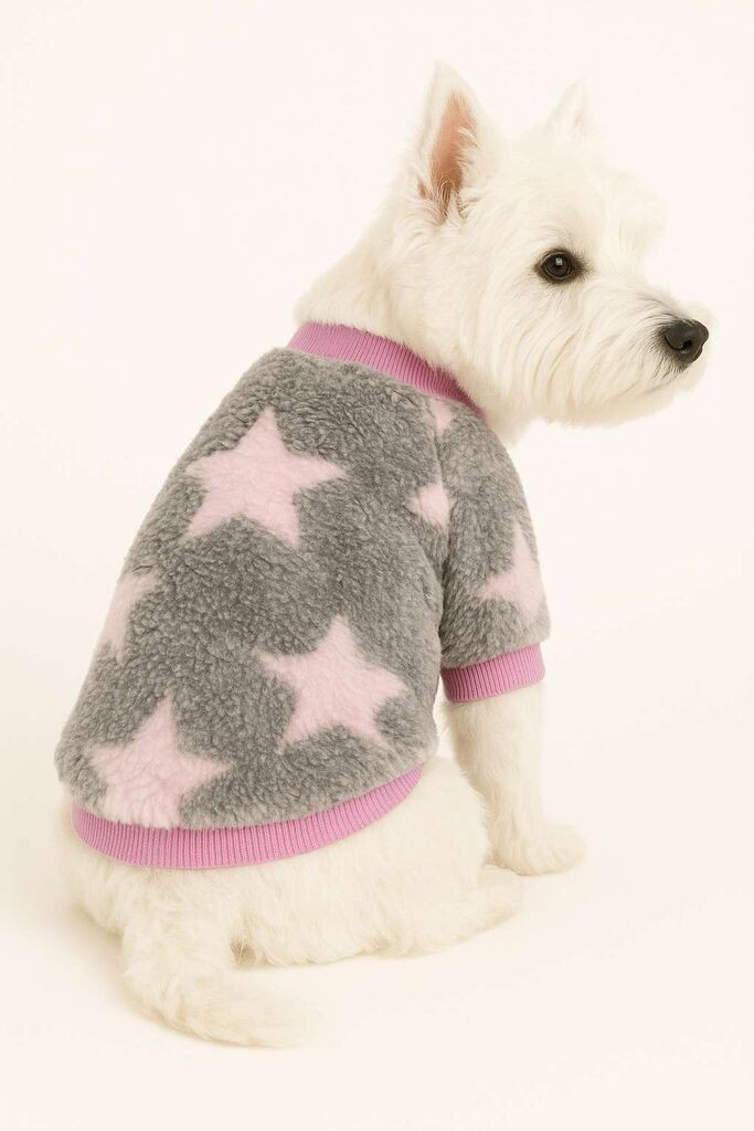 Paws & Whiskers Odelo za pse Pinkstarsweat, Sivo-roze