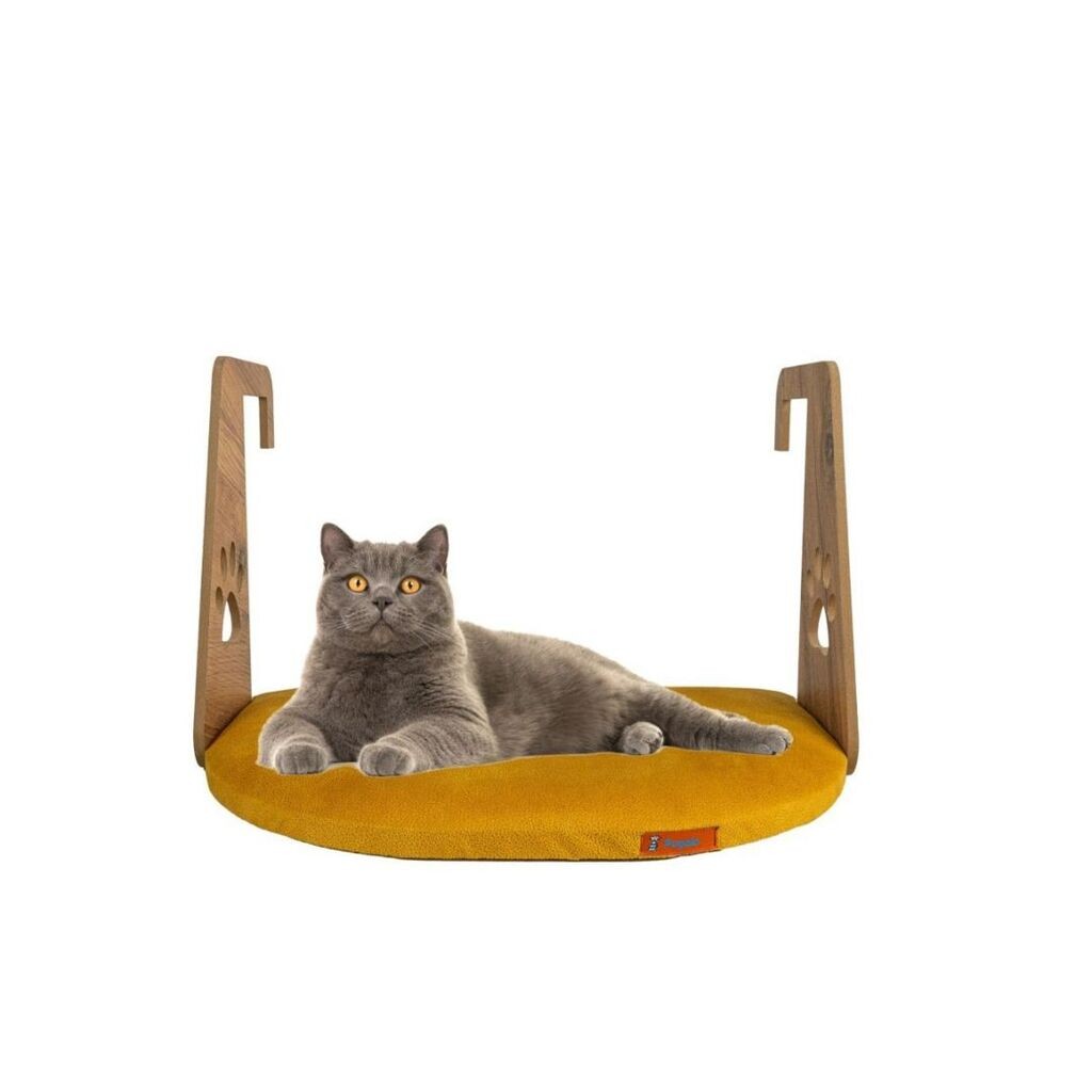 Paws & Whiskers Ležaljka za mačke sa ramom za radijator, 52 × 35 cm, Žuta