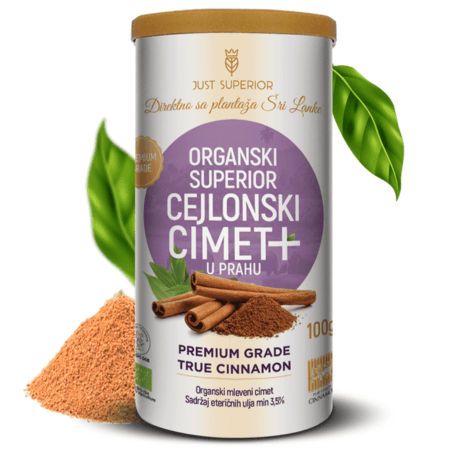 JUST SUPERIOR Organski cejlonski cimet u prahu, 100 g