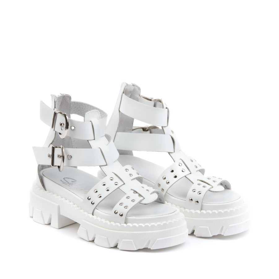 SILIKO Ženske sandale Rock27, Bele