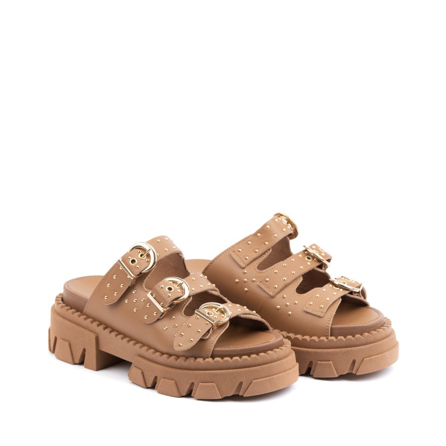 SILIKO Ženske papuče Rock25, Braon