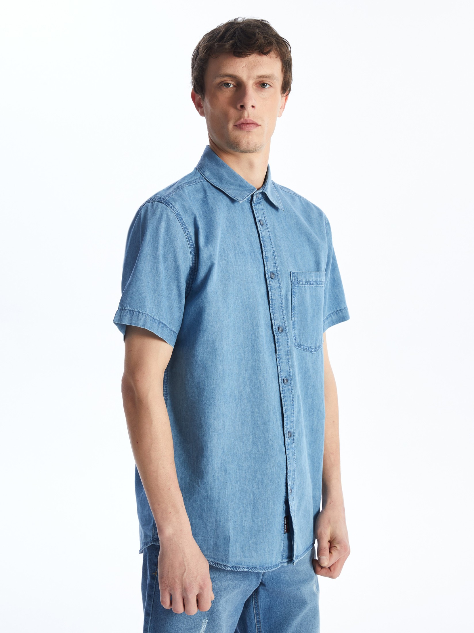 LC Waikiki Muška teksas košulja S4AA52Z8-H45, Indigo