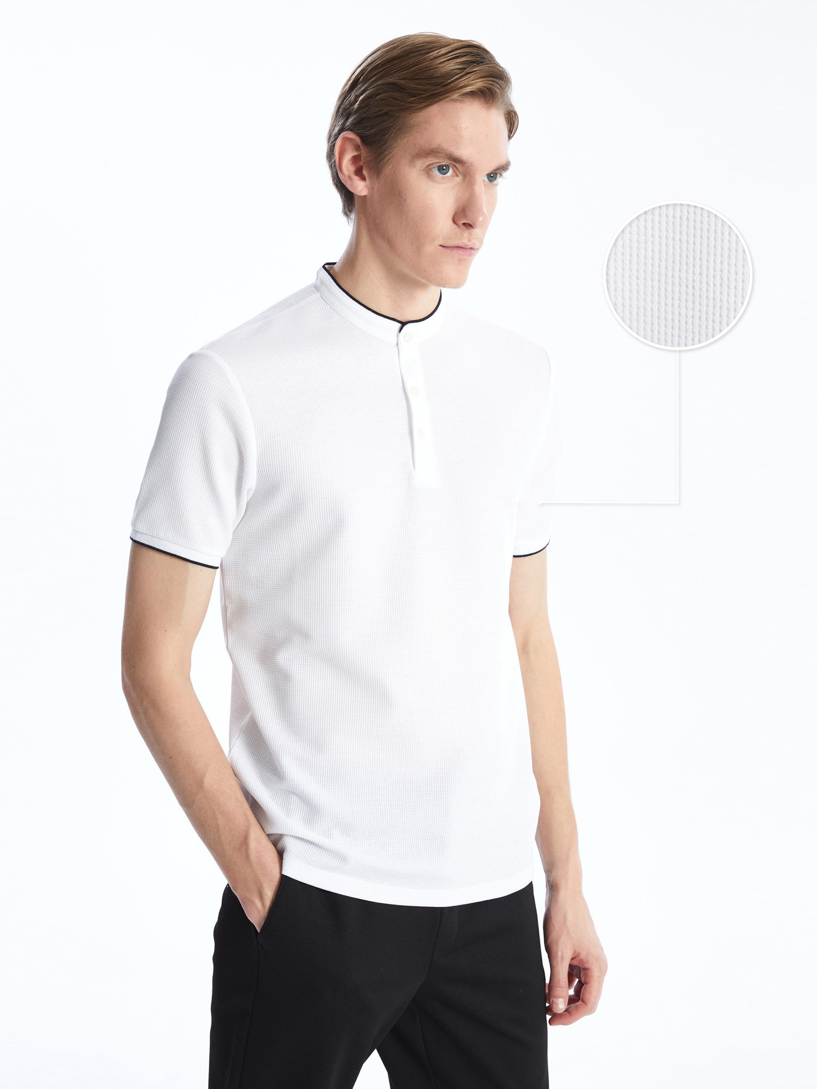 LC Waikiki Muška majica S40164Z8-Q6K, Bela