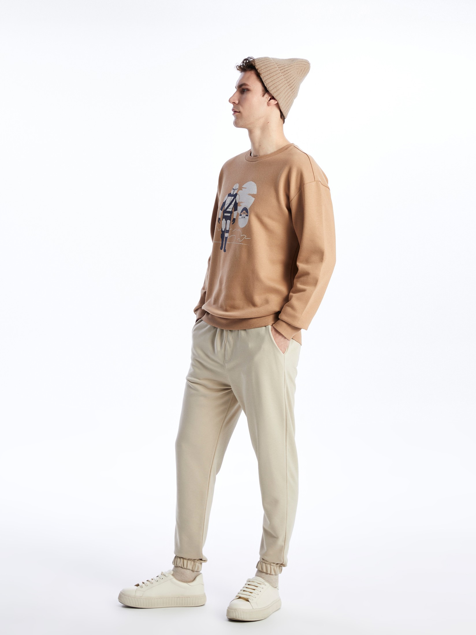 LC Waikiki Muške pantalone S44647Z8-SQV, Bež