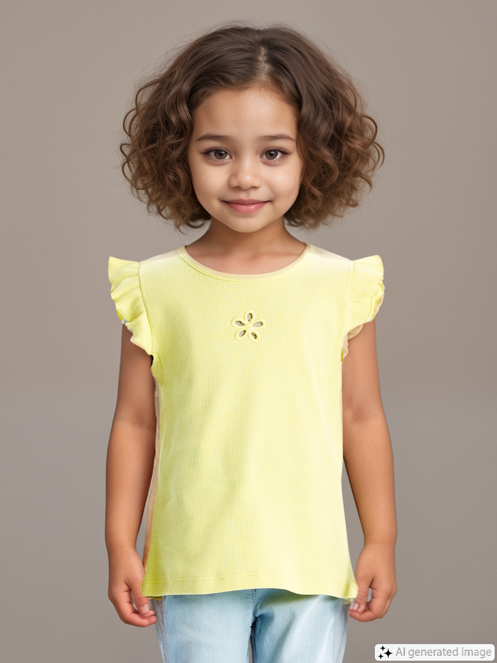 LC Waikiki Majica za devojčice S4FE13Z1-K5C, Žuta