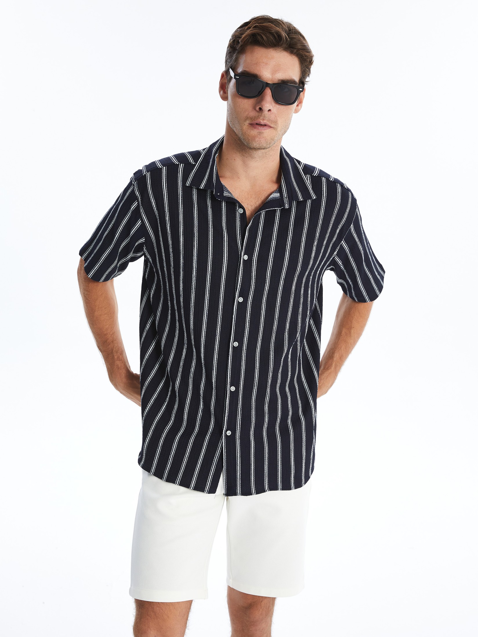 LC Waikiki Muška košulja S45848Z8-LGS, Teget