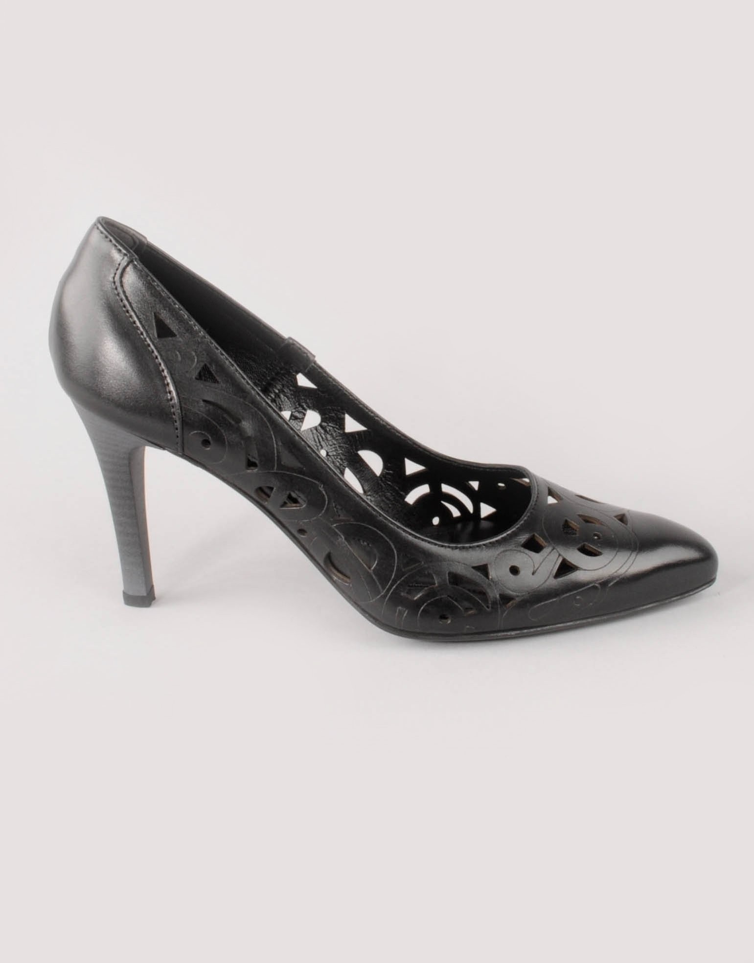 Paar Ženske kožne salonke 15142-1, Crne