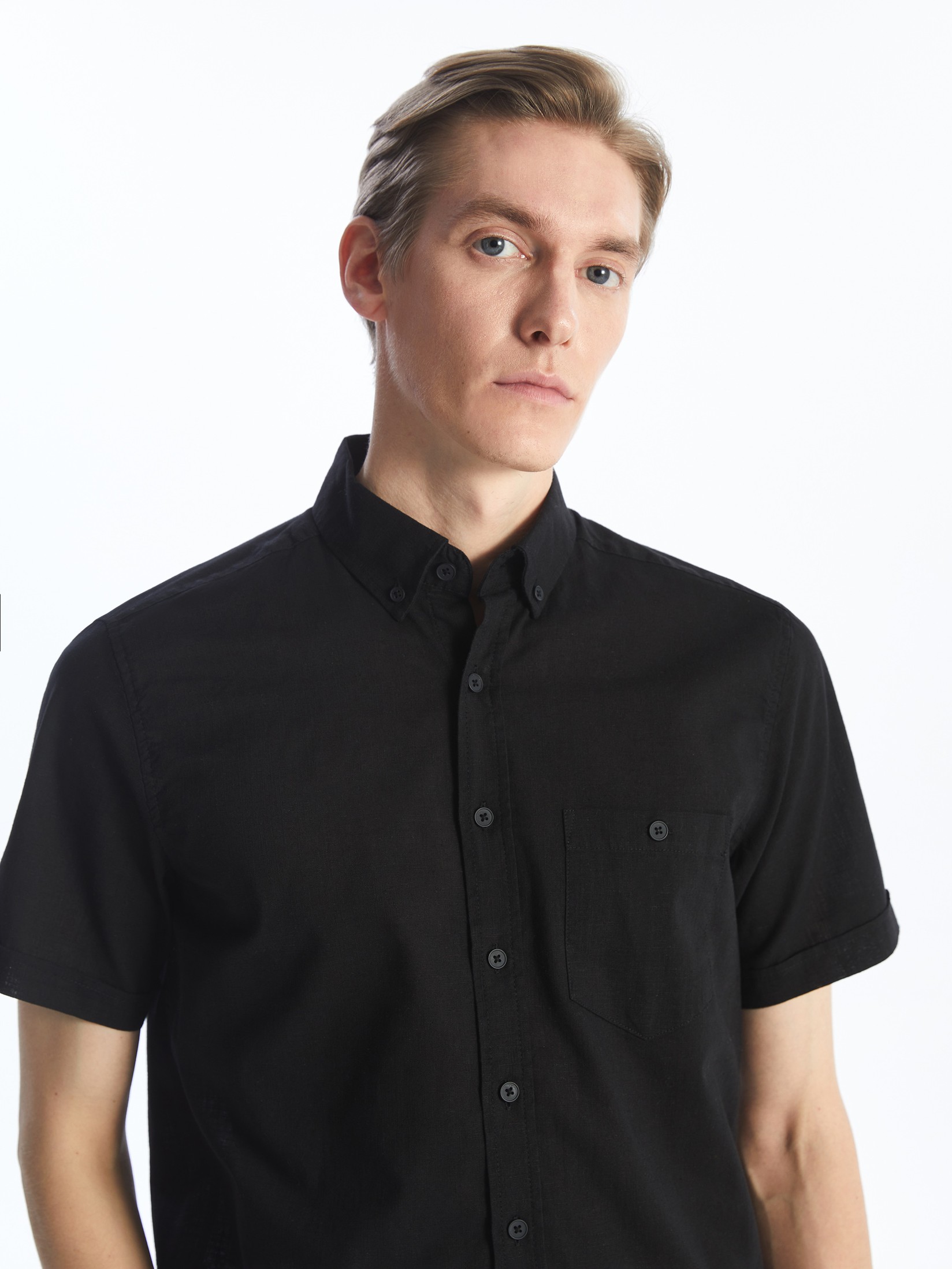 LC Waikiki Muška košulja S41950Z8-RQL, Crna