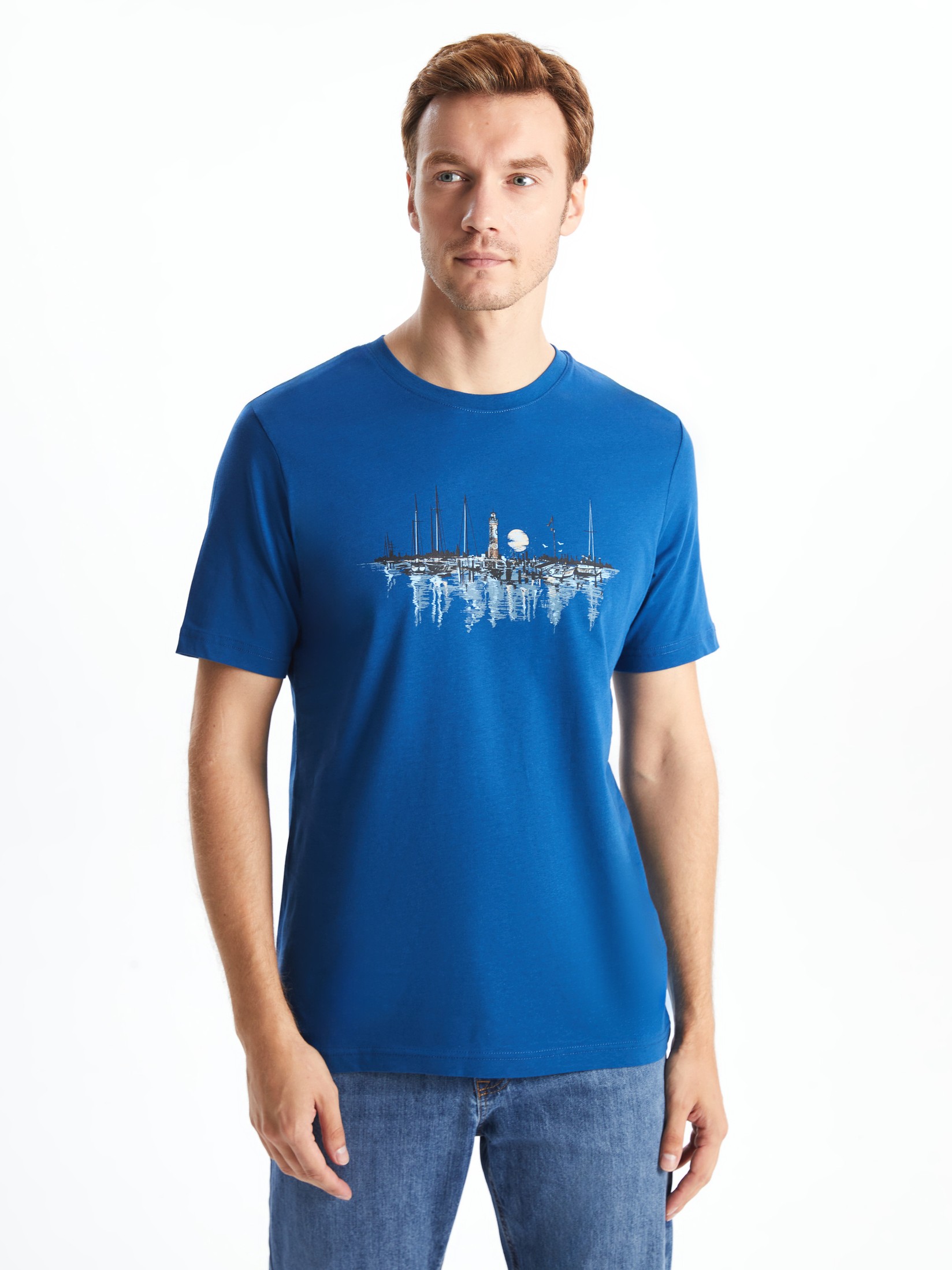 LC Waikiki Muška majica S4GL19Z8-DTN, Teget