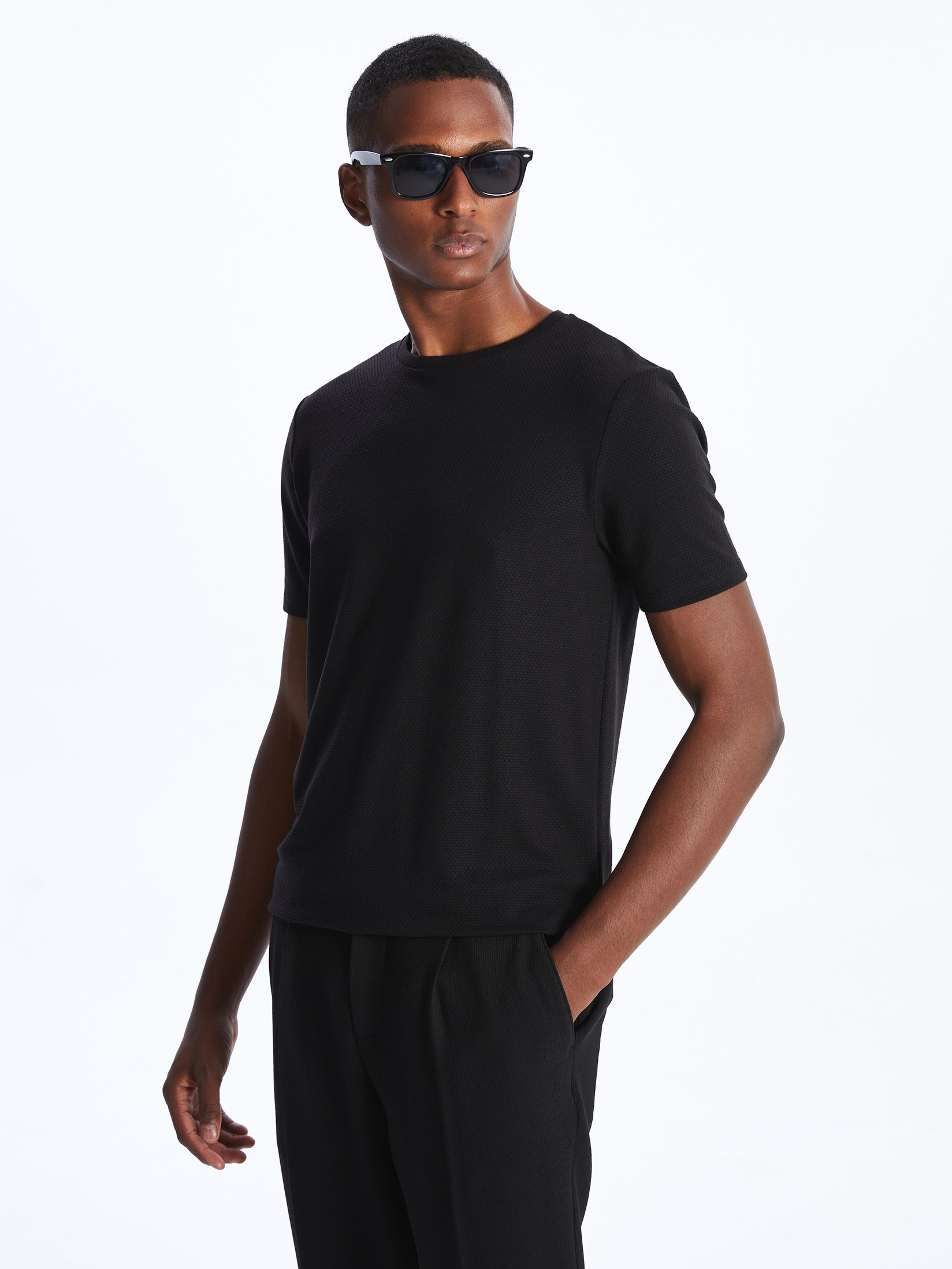 LC Waikiki Muška majica S40272Z8-CVL, Crna