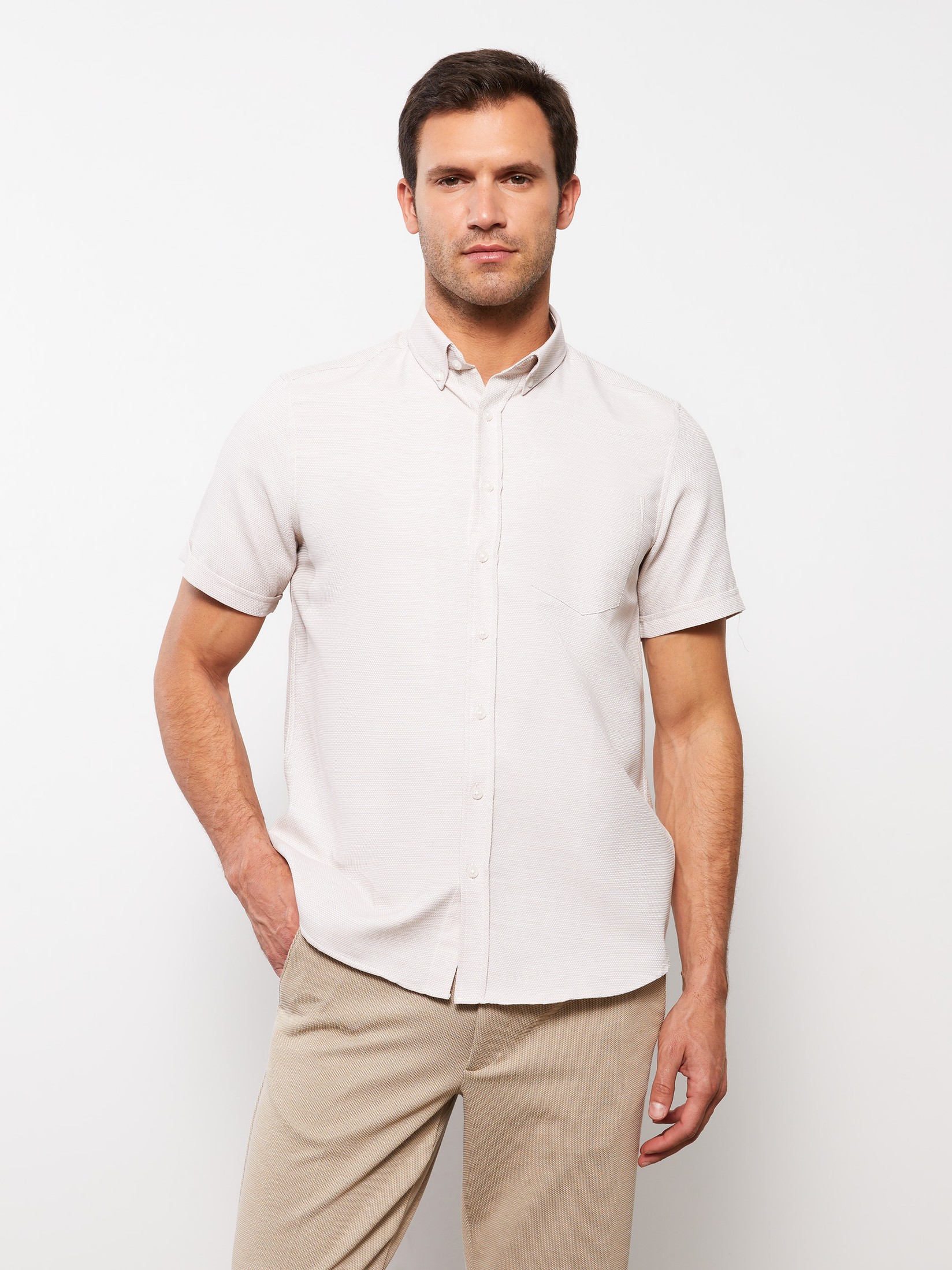 LC Waikiki Muška košulja S3EI51Z8-GWB, Bež