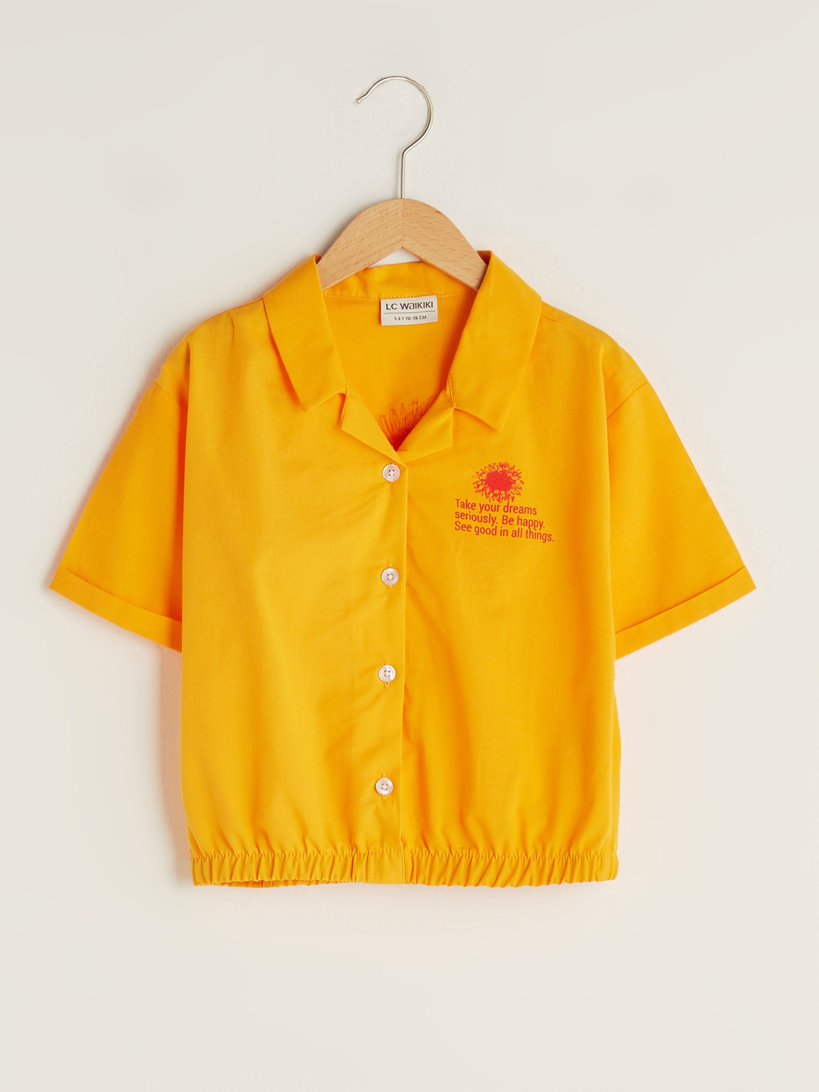 LC Waikiki Košulja za devojčice S1HE13Z4-FLP, Narandžasta