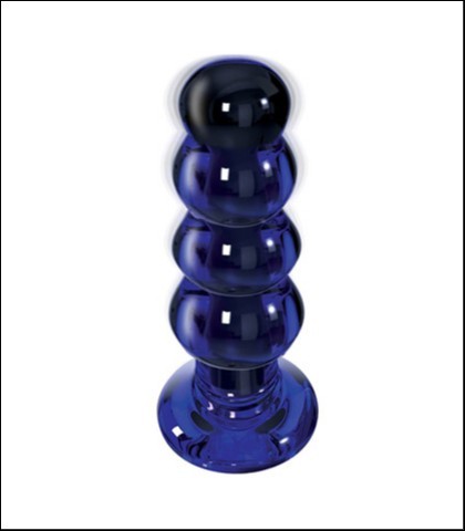 ToyJoy Analni dildo sa vibracijom Radiant, Stakleni, 11.5cm, Plavi