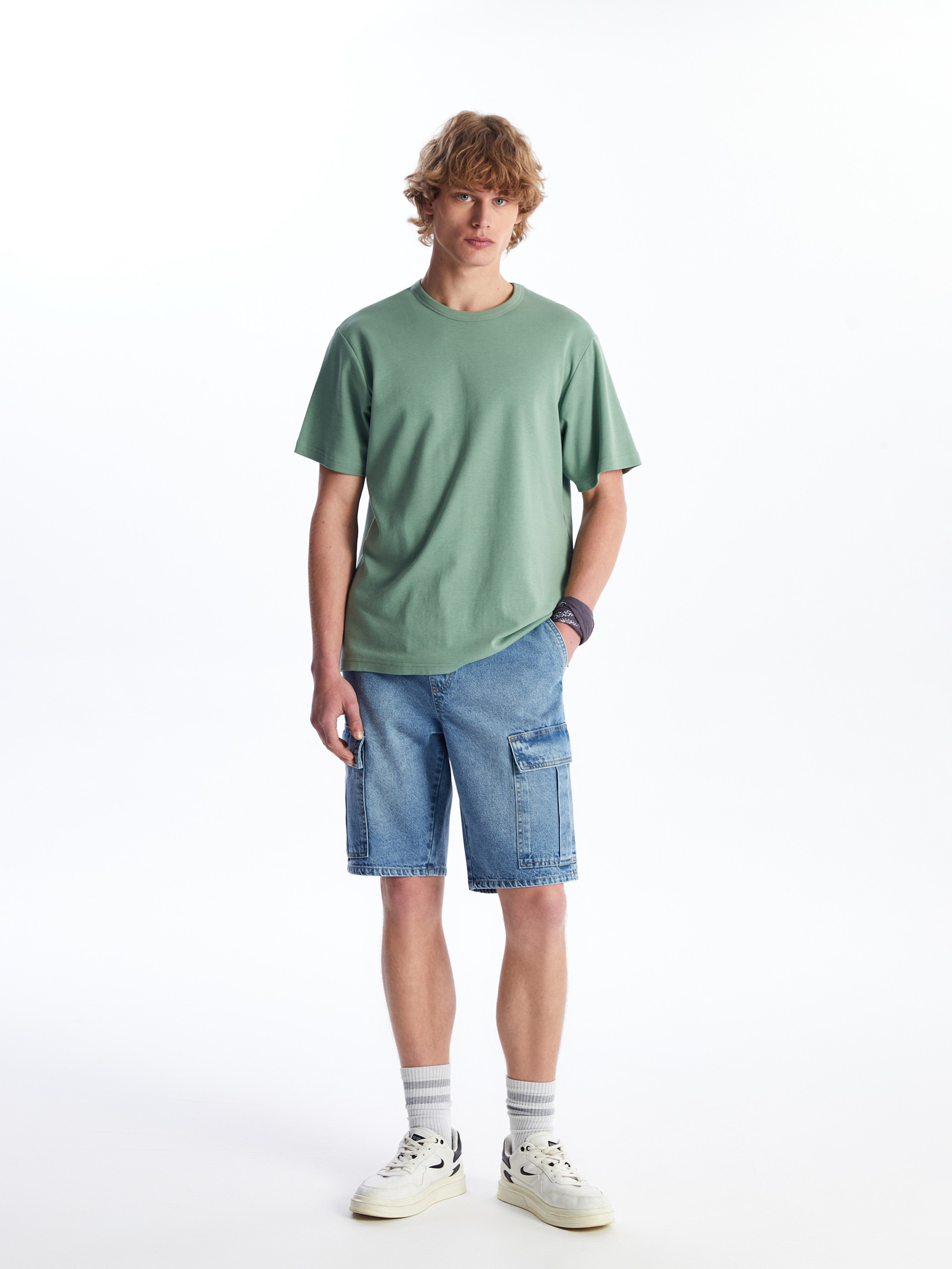 LC Waikiki Muški teksas šorc S4FH03Z8-H45, Indigo