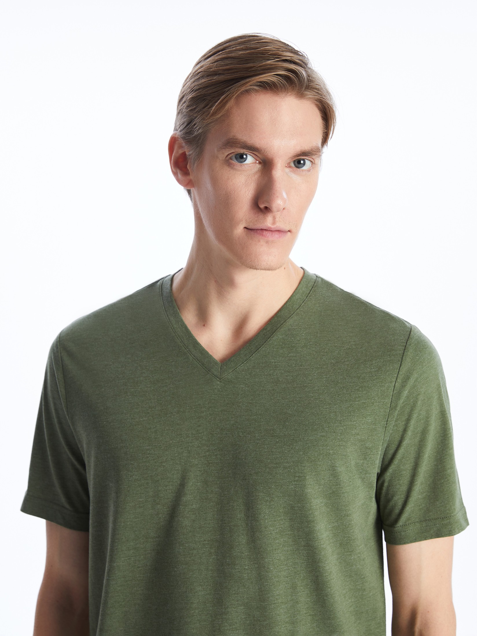 LC Waikiki Muška majica S46249Z8-LAV, Kaki