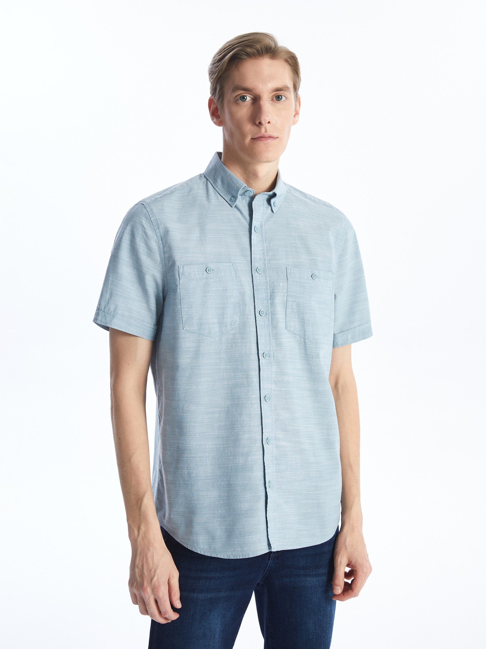 LC Waikiki Muška košulja S41954Z8-HWG, Plava