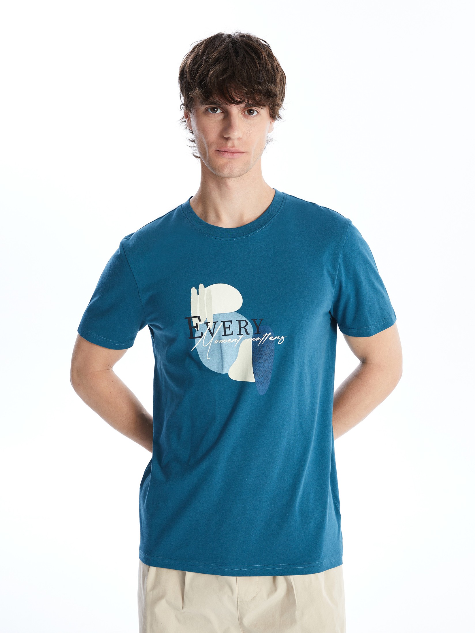 LC Waikiki Muška majica S4GD20Z8-YA8, Petrolej