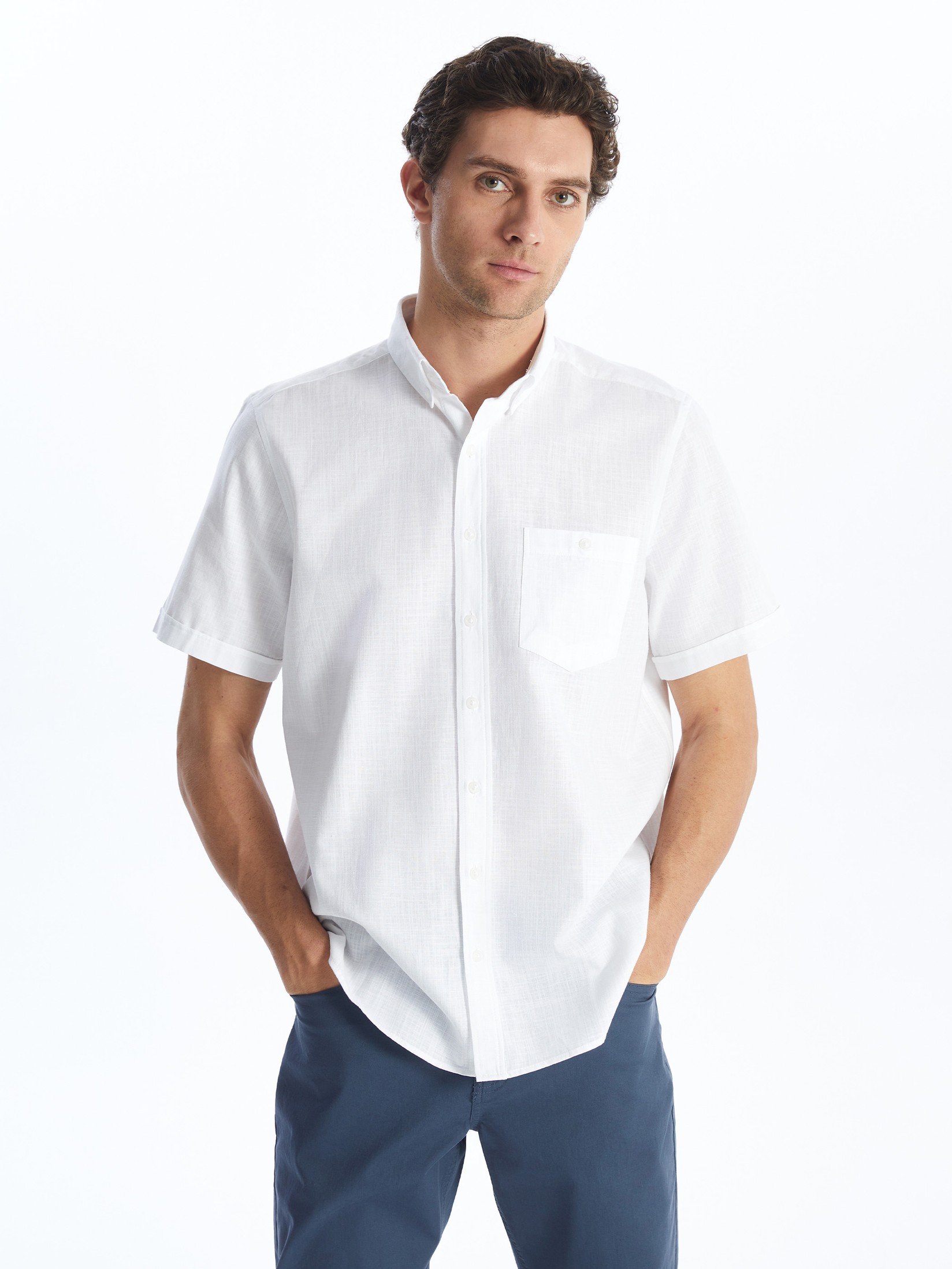 LC Waikiki Muška košulja S41950Z8-Q6K, Bela