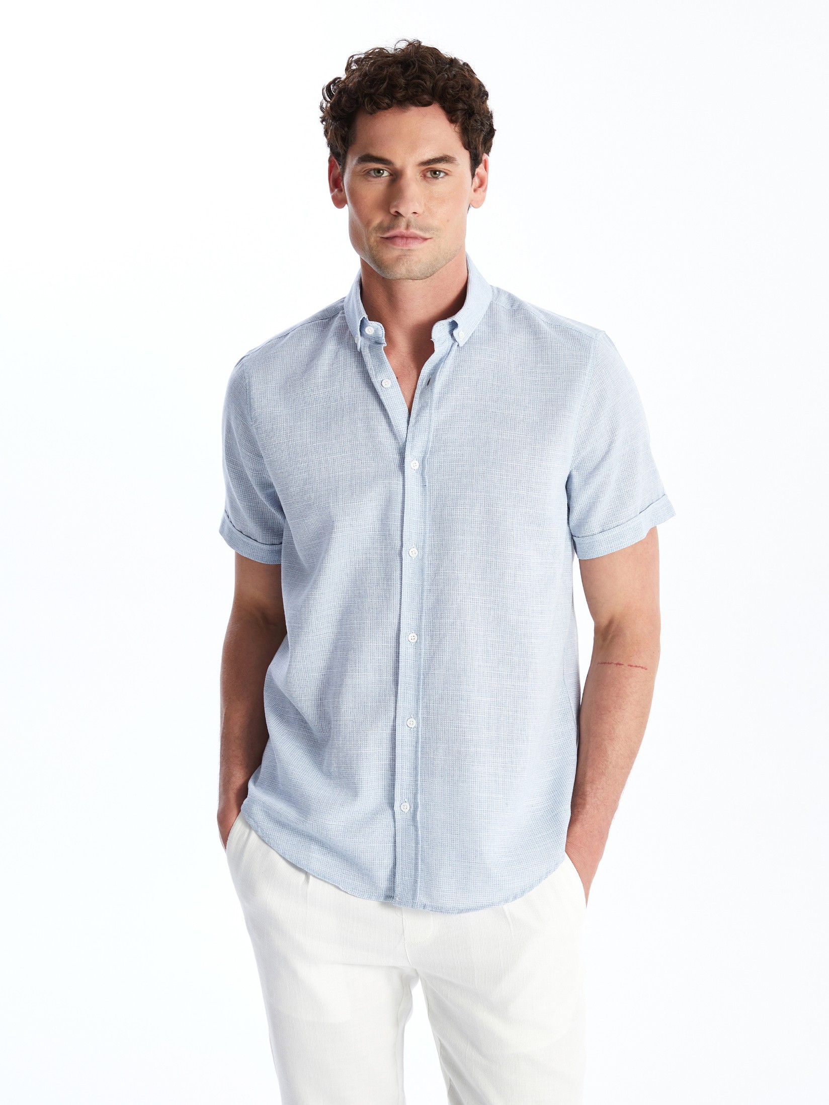 LC Waikiki Muška košulja S49282Z8-QKN, Plava