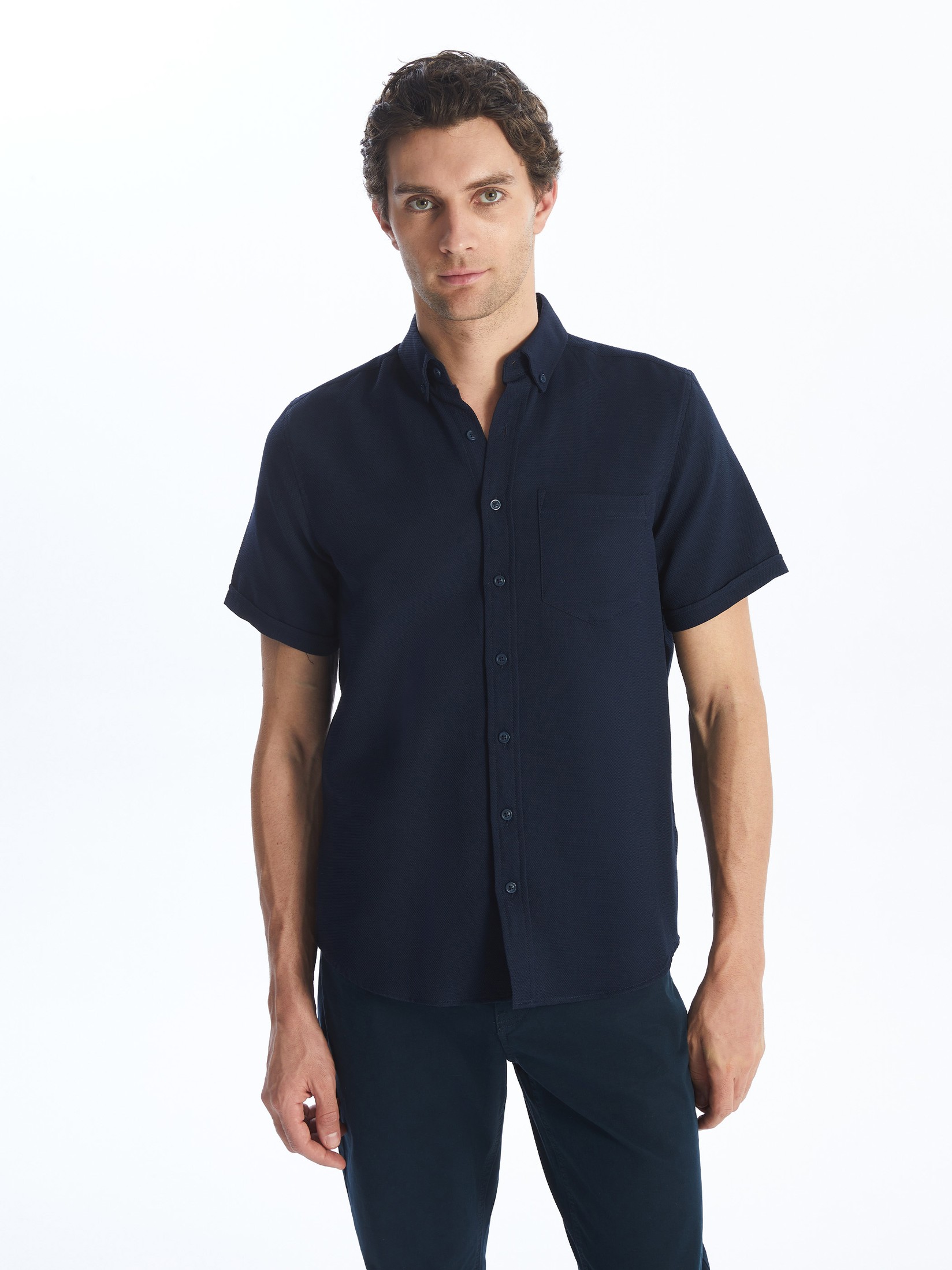 LC Waikiki Muška košulja S41086Z8-RFH, Teget