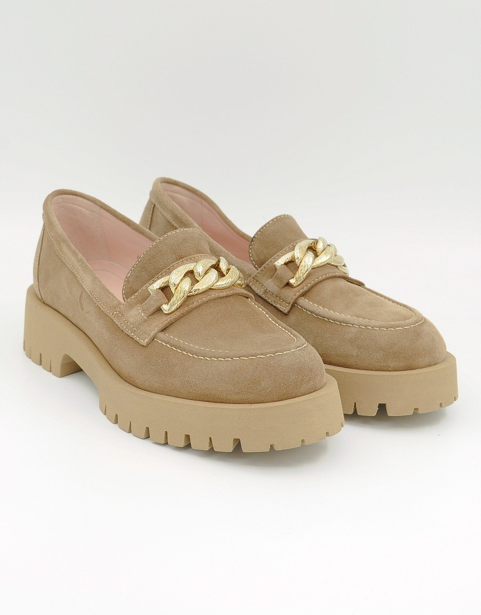 Paar Ženske kožne mokasine 45707-33, Bež