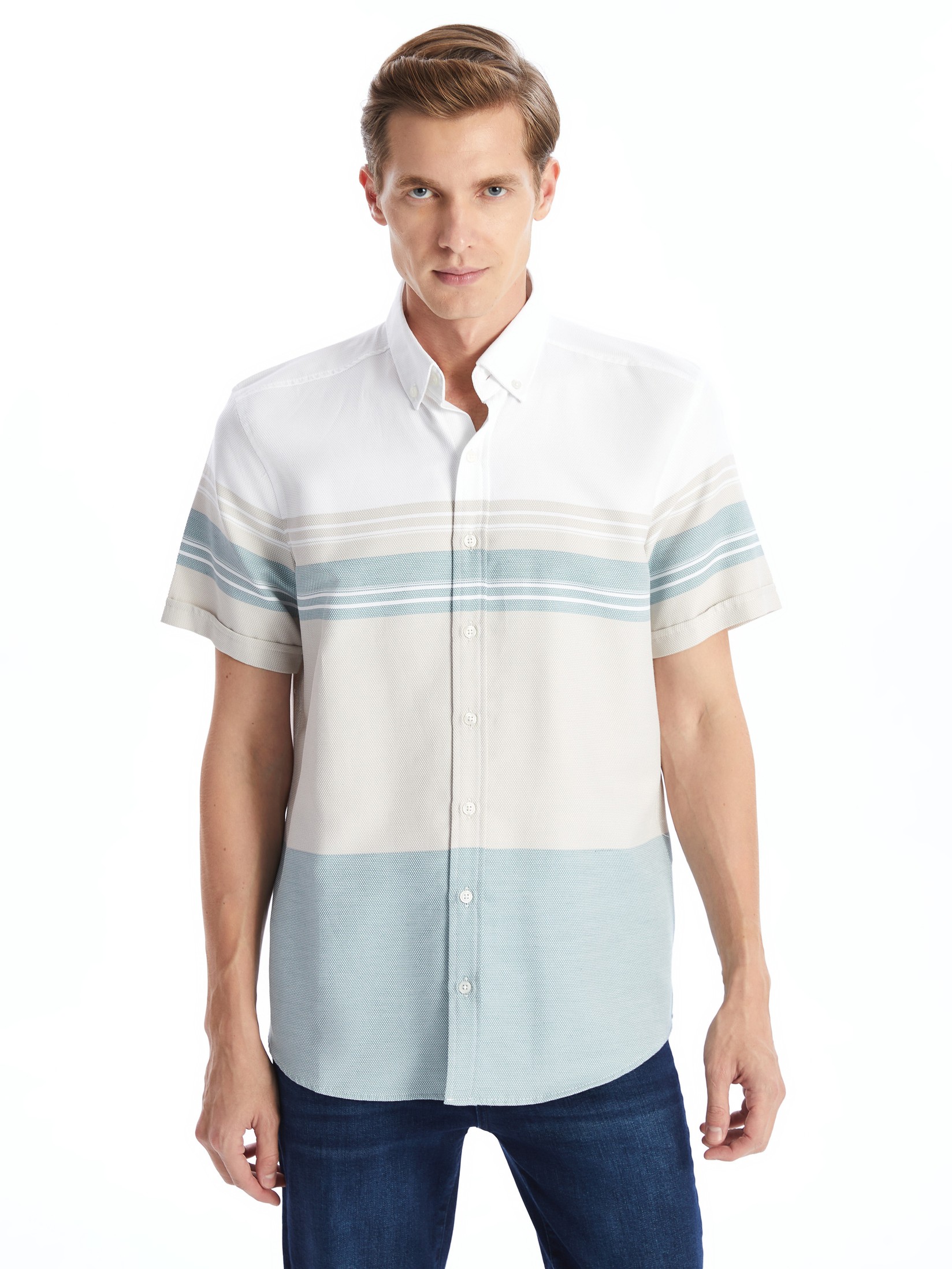 LC Waikiki Muška košulja S4FV24Z8-LFT, Zelena