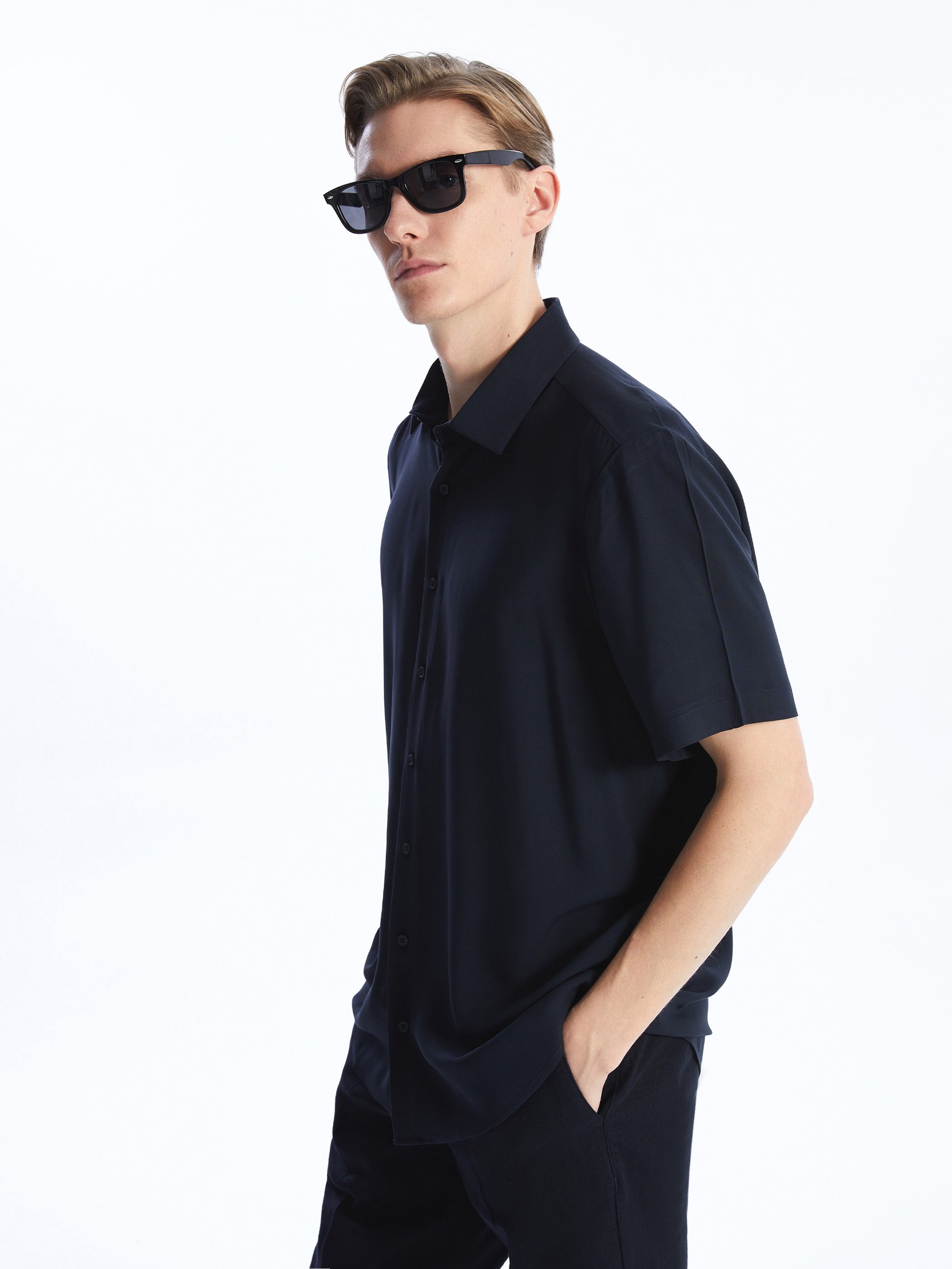 LC Waikiki Muška košulja S4CS68Z8-RQK, Teget