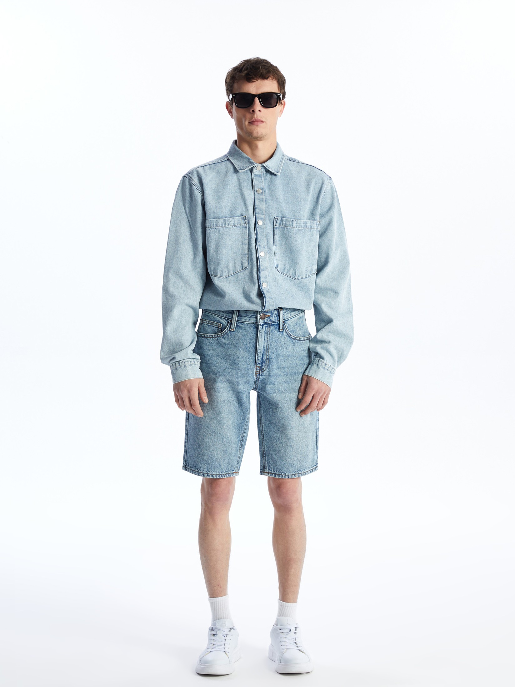 LC Waikiki Muški teksas šorc S4GA40Z8-H45, Indigo