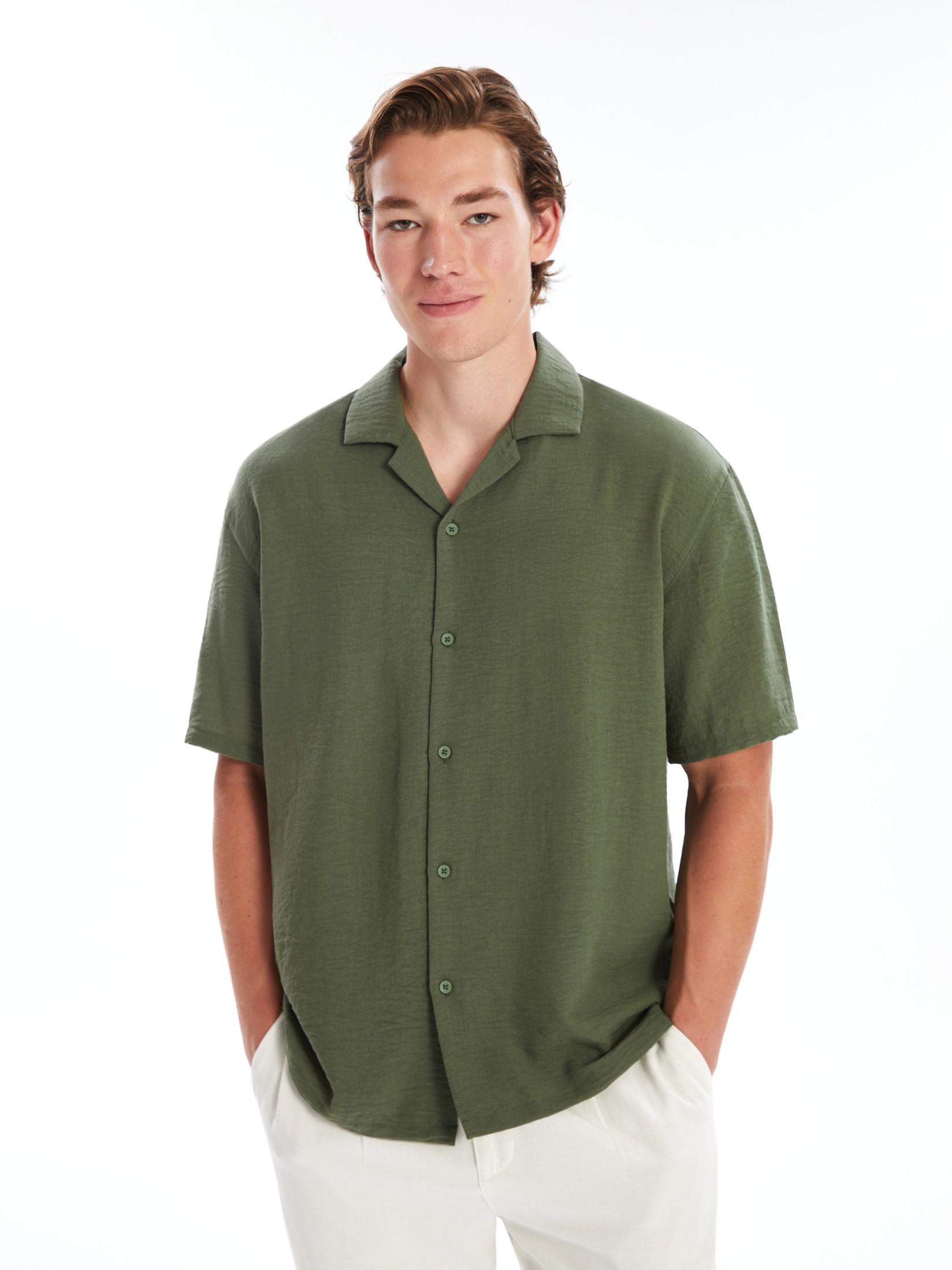 LC Waikiki Muška košulja S4GC53Z8-GUY, Zelena