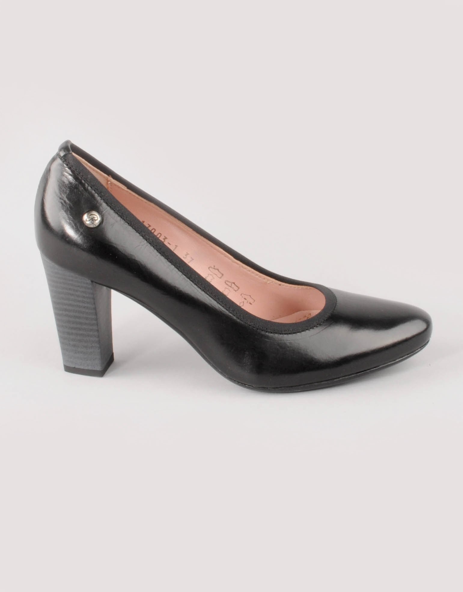 Paar Ženske kožne cipele na štiklu 17003-1, Crne