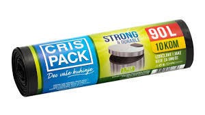 Cris Pack Kese za smeće, Bez trake, 90l, 10 komada