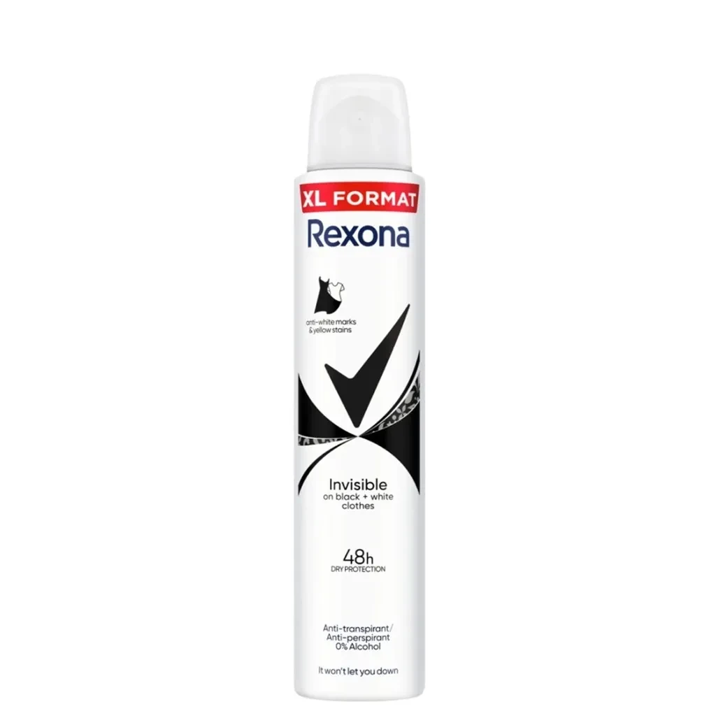Rexona Ženski dezedorans Invisible Black & White, 200 ml