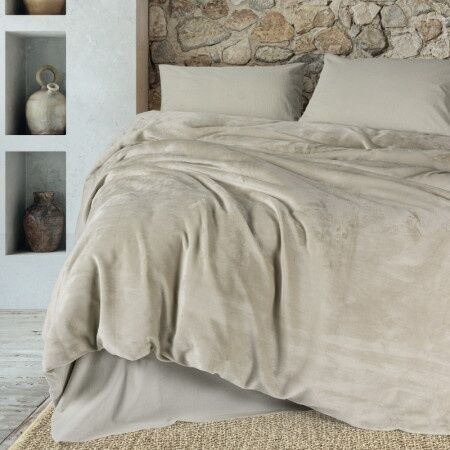 DekorDom Set posteljine Double CB Flossy, Bež