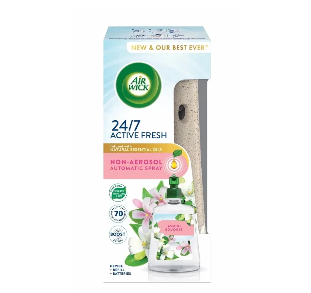 Air Wick Osveživač vazduha sa dopunom Active Fresh, Jasmin, 228 ml