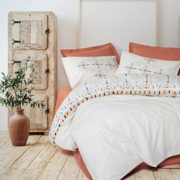 DekorDom Set posteljine Double CB Milis, Beli