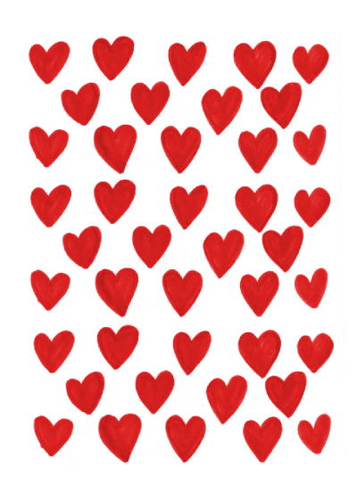 Aca Top Cat Čestitka sa kovertom Crvena srca