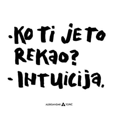 Aca Top Cat Nalepnica Intuicija, 7.5x5.5cm, Bela