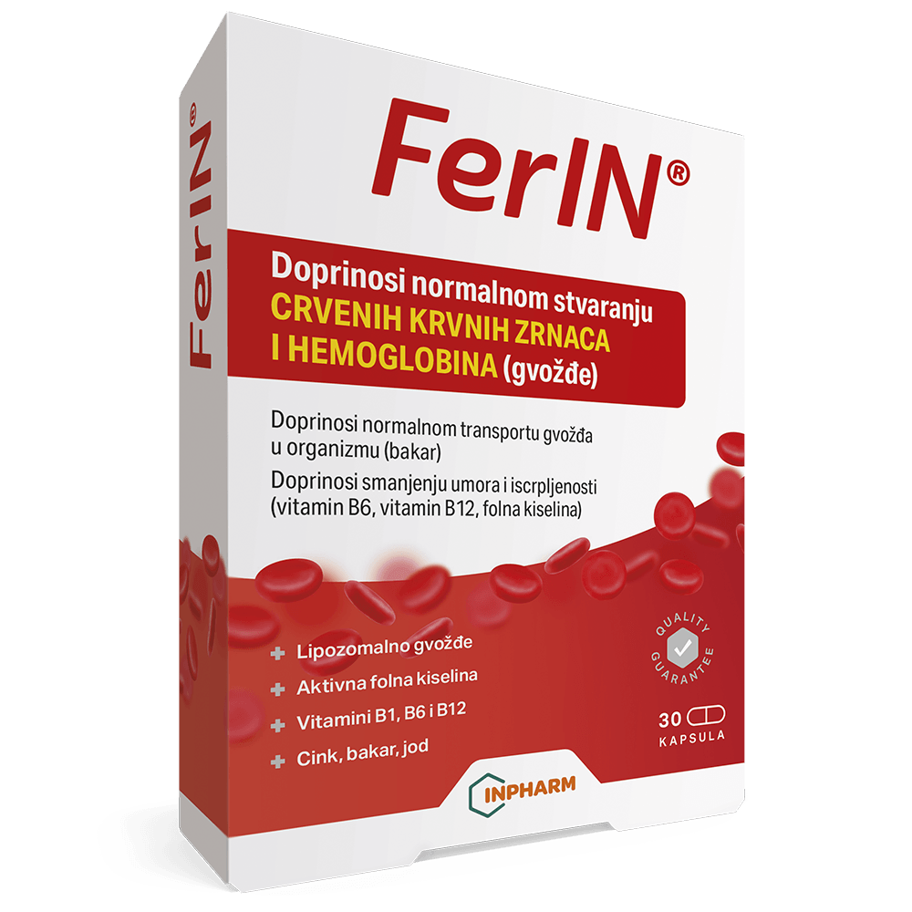 Inpharm FerIN, Za anemiju, 30 kapsula