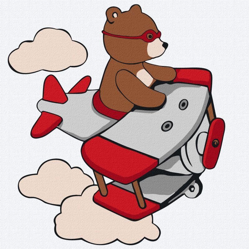 Ideyka Slika po brojevima Meda pilot, 25x25cm