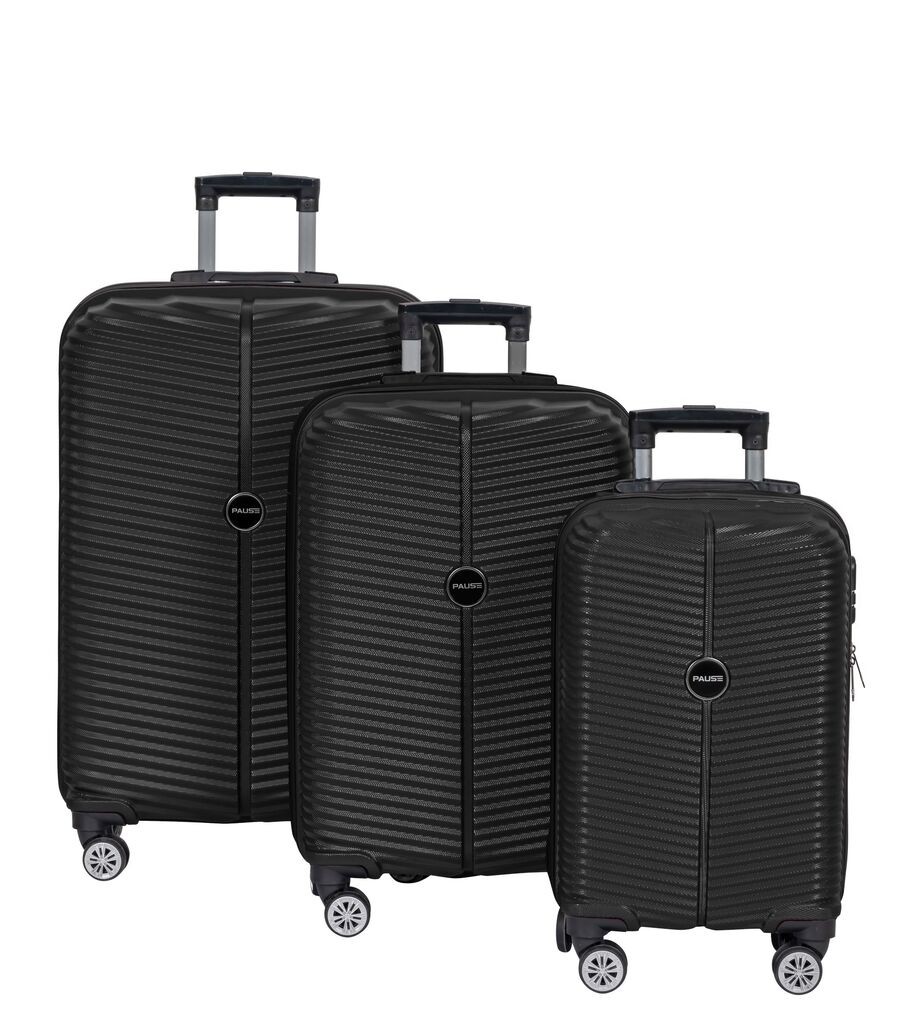 Polina Set kofera PS 02 - Black, 3 dela, Crni