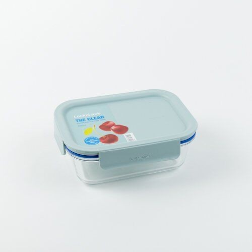 LocknLock Staklena posuda za hranu The Clear 630ml, Svetloplava