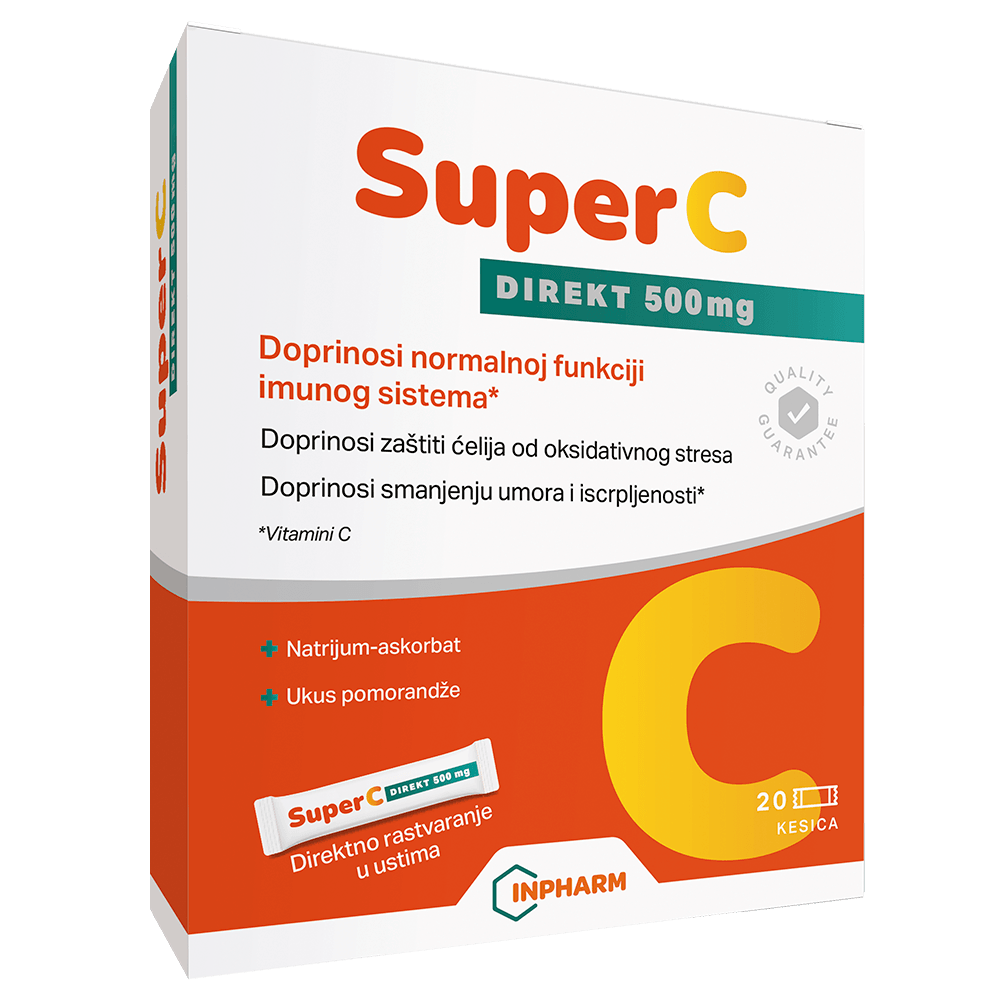 Inpharm Super C Direkt 500mg vitamin C, 20 kesica