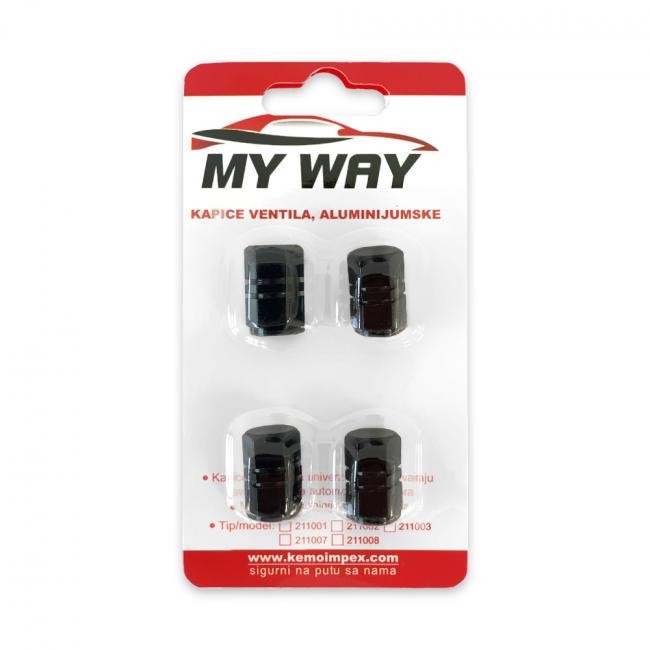 My Way Kapice ventila, 4 komada, Crne