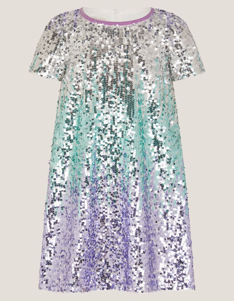 Monsoon Children Haljina za devojčice Mermaid, Kratki rukav, Crvena