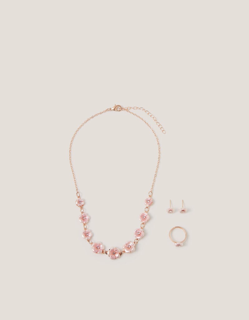 Monsoon Children Set nakita za devojčice Pearly Flower, 3 komada, Zlatne boje