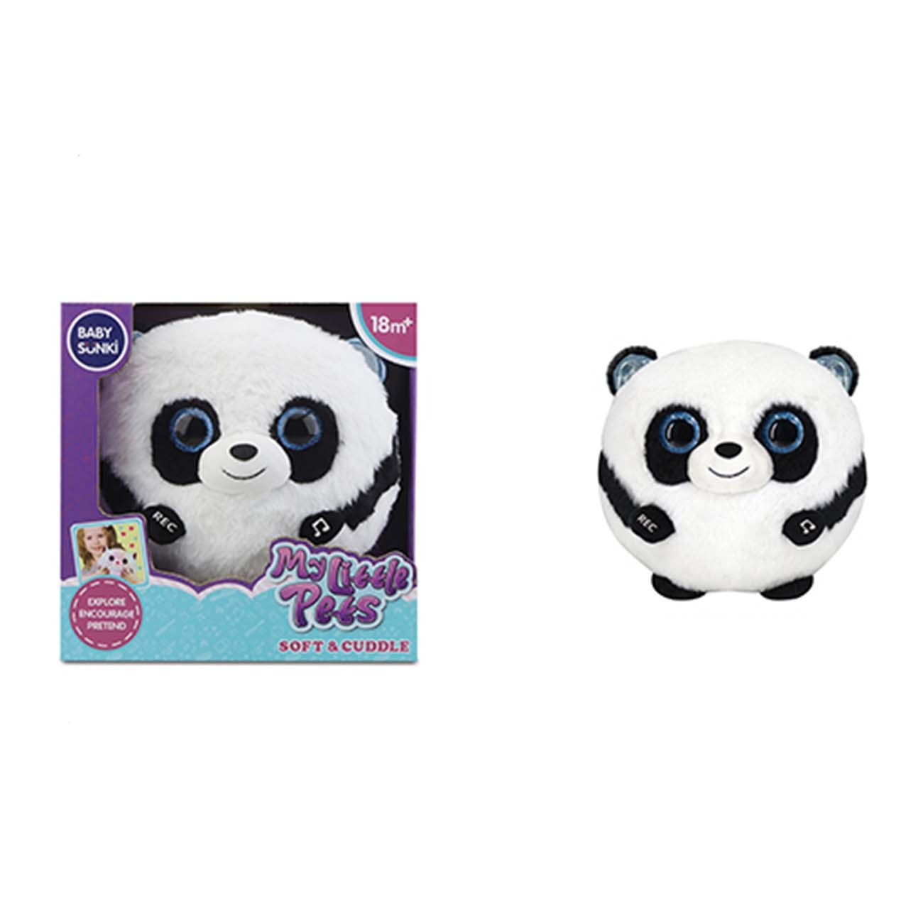 BABY SUNKI Muzička igračka za bebe Panda Star Pet, Crno-bela