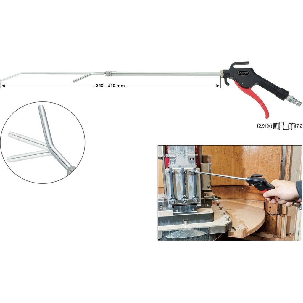 Vigor Pištolj za izduvavanje V2666, 340–610 mm