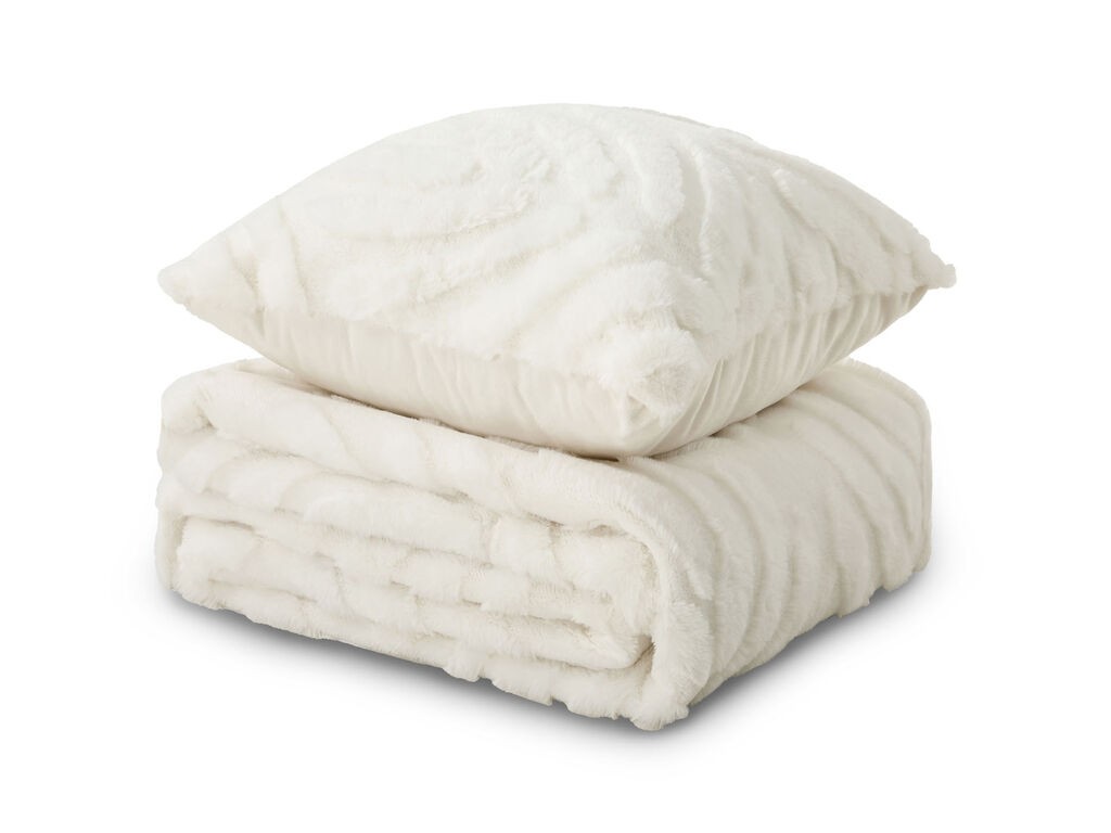 Dormeo Set ćebe i jastuk Warm Hug Lux, 130x190cm, Bež