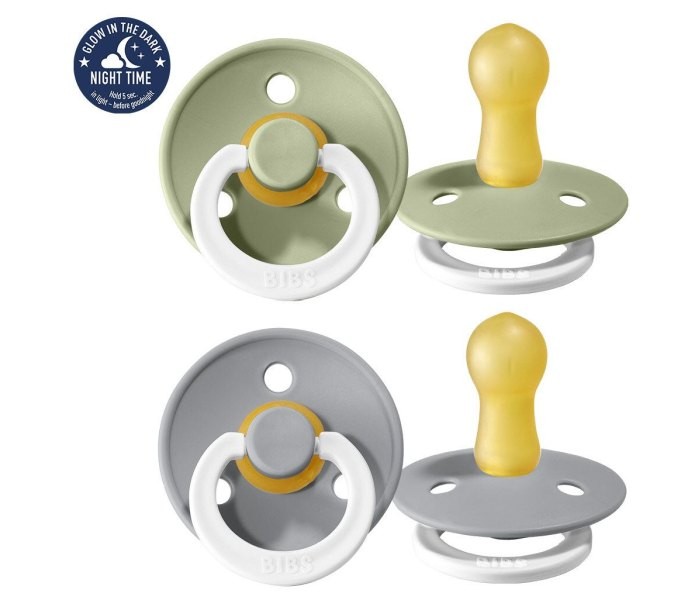 BIBS Cucle, Svetleće, 6-18m, 2 komada, Sage night & Cloud night